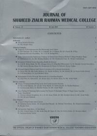 Image of Shaheed Ziaur Rahman Medical College Journal